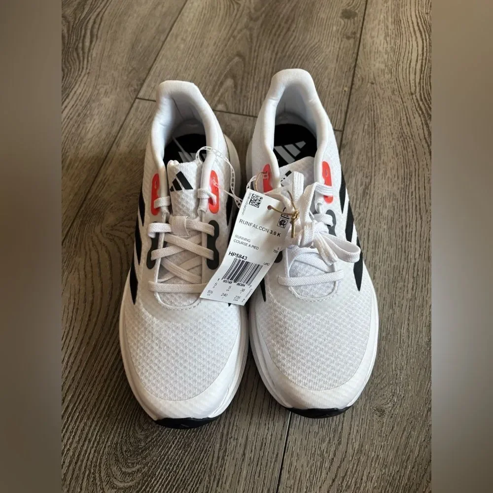 Adidas White and Black Running Shoes - Picture 2 of 7